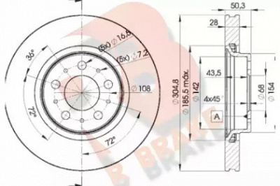 R BRAKE 78rbd24045 -  Тормозной диск
